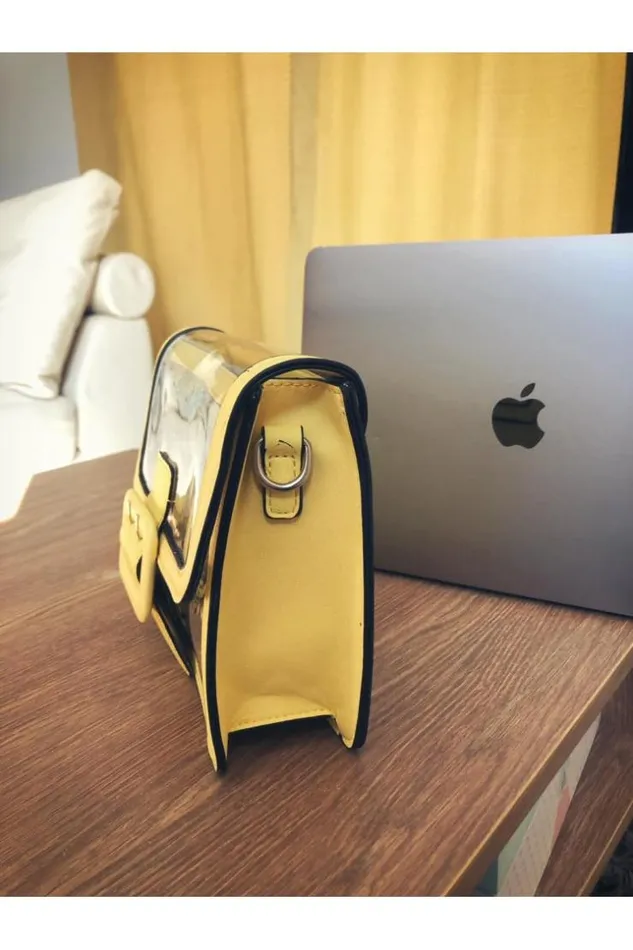 Women Sac Cartable Rouge Texture Crocodile Yellow Brentiny Paris Bags
