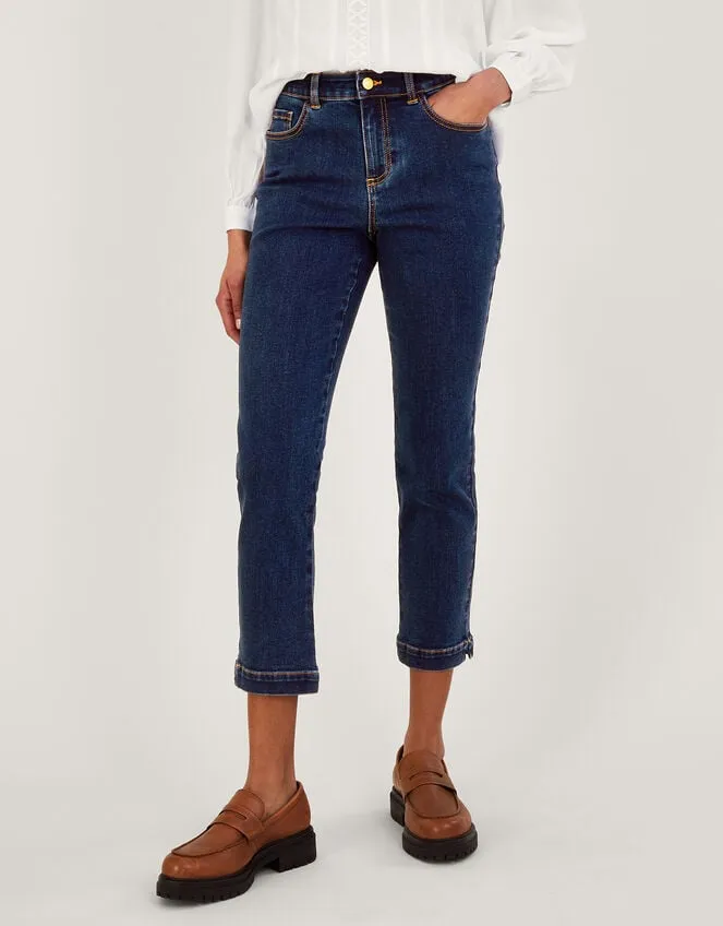 Women Safaia Crop Jeans With Sustainable Cotton Blue Monsoon Trousers and Jeans
