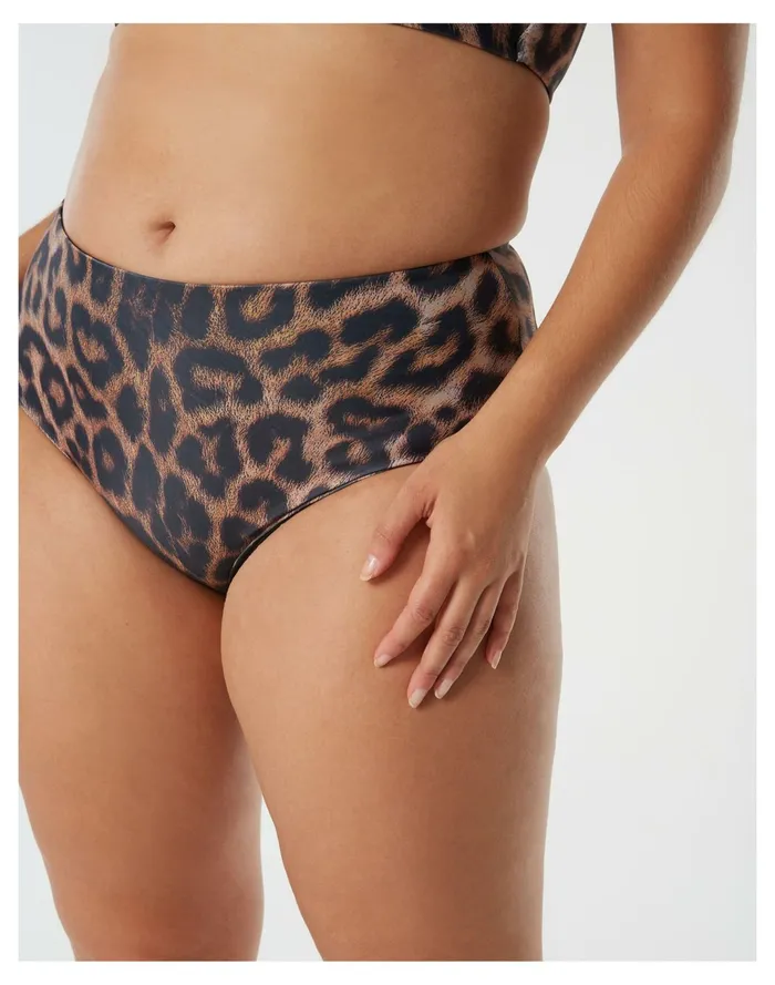 Women SAINT SOMEBODY Follow The Sun Bikini Bottom Leopard Madewell Swim Women SAINT SOMEBODY Follow The Sun Bikini Bottom Leopard Madewell Swim