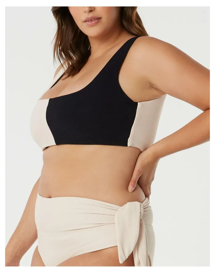 Women SAINT SOMEBODY Mystery Of Love Textured Bikini Top Black Madewell Swim Women SAINT SOMEBODY Mystery Of Love Textured Bikini Top Black Madewell Swim