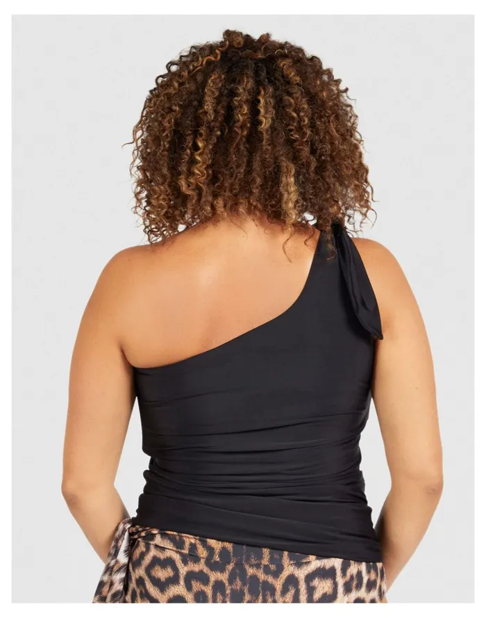 Women SAINT SOMEBODY The Way She Moves One Shoulder Singlet Top Black Madewell Swim Women SAINT SOMEBODY The Way She Moves One Shoulder Singlet Top Black Madewell Swim