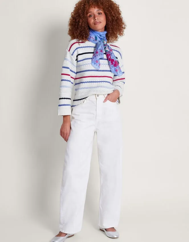 Women Sainy Stitch Jumper Ivory Monsoon Casualwear