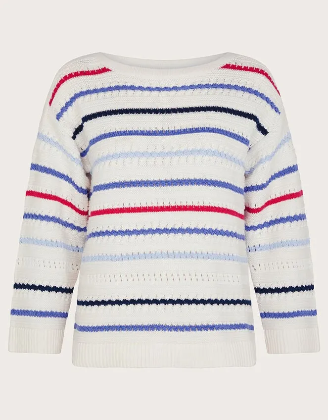 Women Sainy Stitch Jumper Ivory Monsoon Casualwear