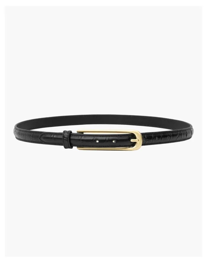 Women Sancia Leather Jolene Belt Black Madewell Belts Women Sancia Leather Jolene Belt Black Madewell Belts
