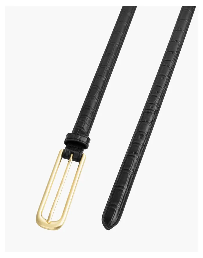 Women Sancia Leather Jolene Belt Black Madewell Belts Women Sancia Leather Jolene Belt Black Madewell Belts