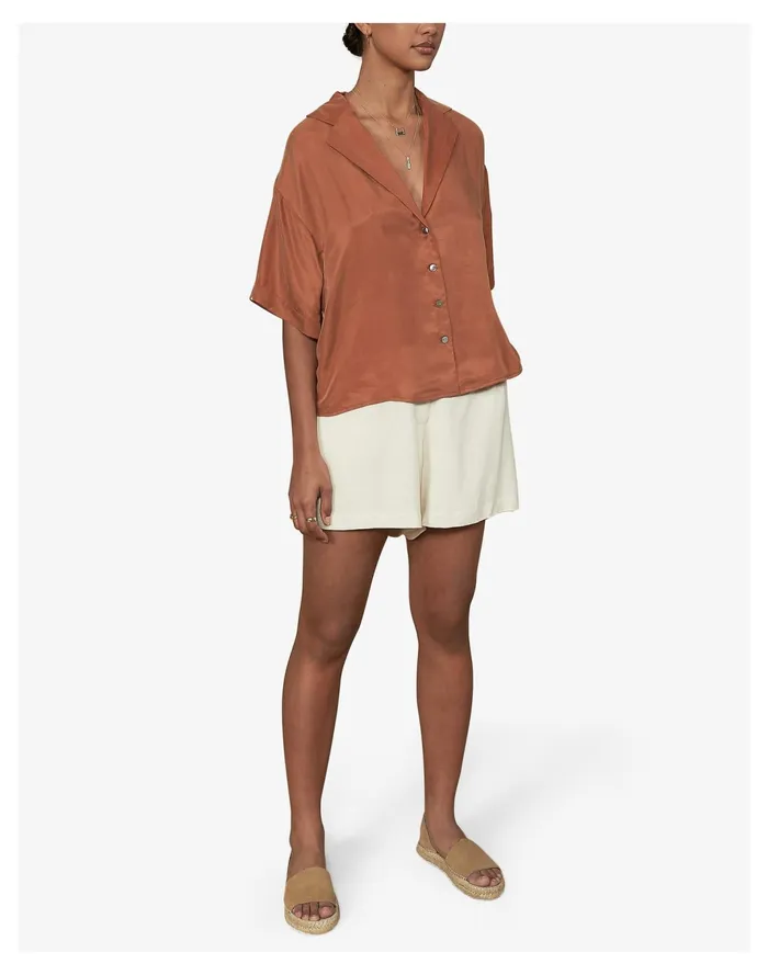 Women Sancia Soeli Shirt Brown Madewell Tops and Shirts