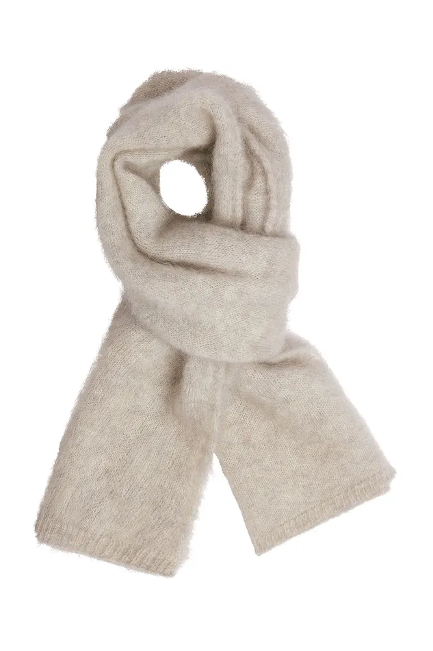 Women Scarf Canela Granite charpe Super Mohair Gris Chin Des Petits Hauts Scarves and Beanies