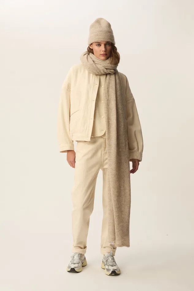Women Scarf Canela Granite charpe Super Mohair Gris Chin Des Petits Hauts Scarves and Beanies