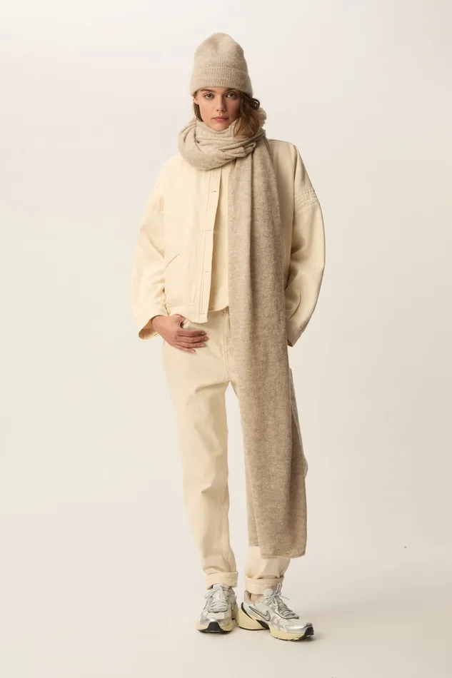 Women Scarf Canela Granite charpe Super Mohair Gris Chin Des Petits Hauts Scarves and Beanies