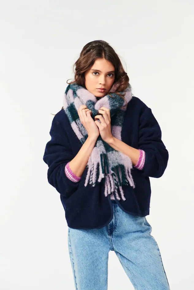 Women Scarf Paully EpiceaSouffle charpe Laine Carreaux Multicolore Des Petits Hauts Scarves and Beanies