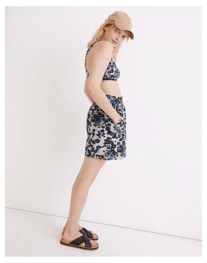 Women Second Wave Board Shorts In Daisy Reverie Dusty Pool Madewell Swim Women Second Wave Board Shorts In Daisy Reverie Dusty Pool Madewell Swim