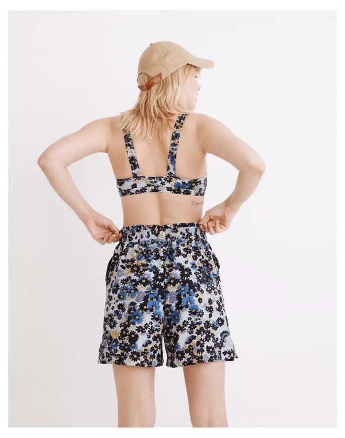 Women Second Wave Board Shorts In Daisy Reverie Dusty Pool Madewell Swim Women Second Wave Board Shorts In Daisy Reverie Dusty Pool Madewell Swim