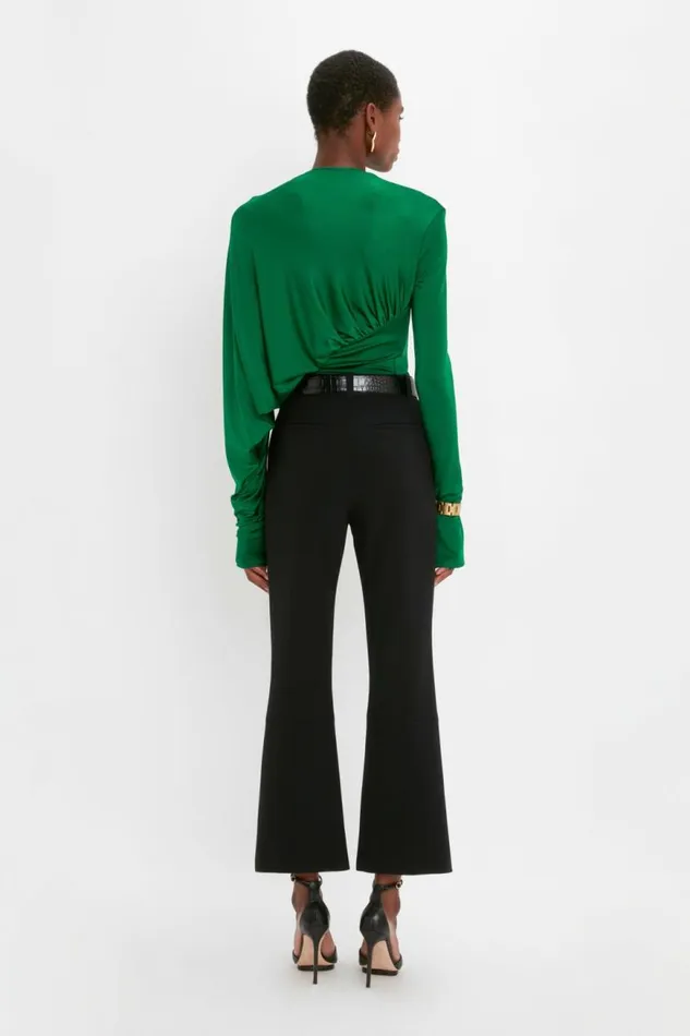 Women Shirts and Tops Victoria Beckham Gathered Detail Top In Emerald