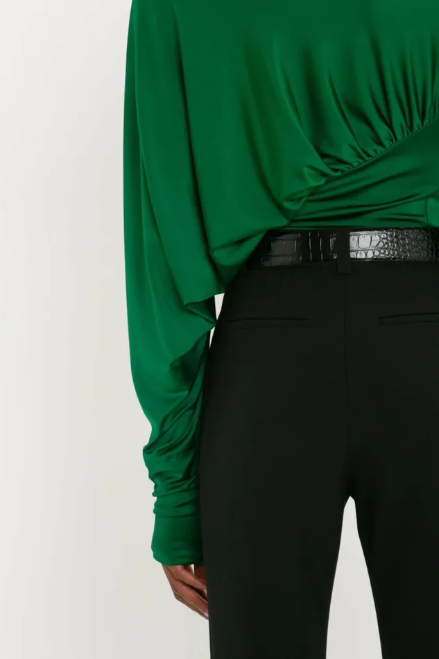Women Shirts and Tops Victoria Beckham Gathered Detail Top In Emerald