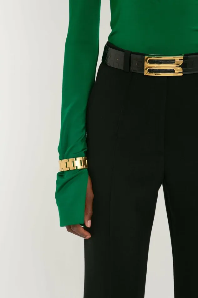 Women Shirts and Tops Victoria Beckham Gathered Detail Top In Emerald