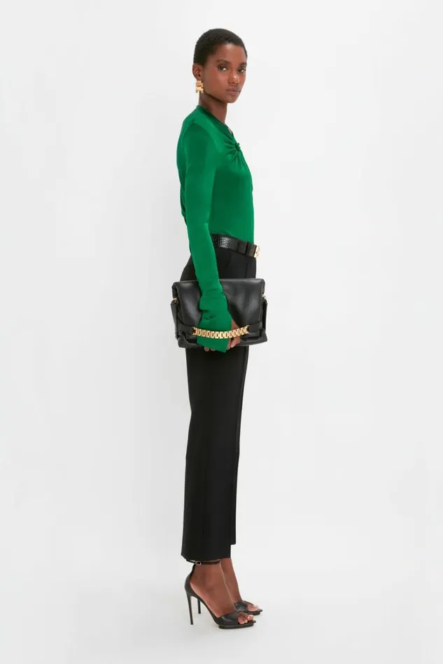 Women Shirts and Tops Victoria Beckham Gathered Detail Top In Emerald