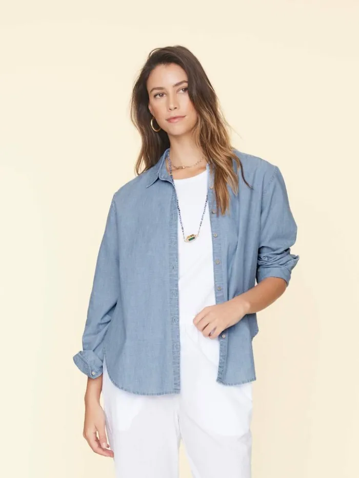 Women Shirts Xirena Dusty Blue Beau Shirt
