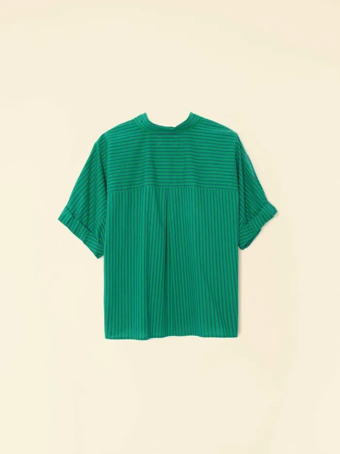 Women Shirts Xirena Pine Blue Teddy Shirt