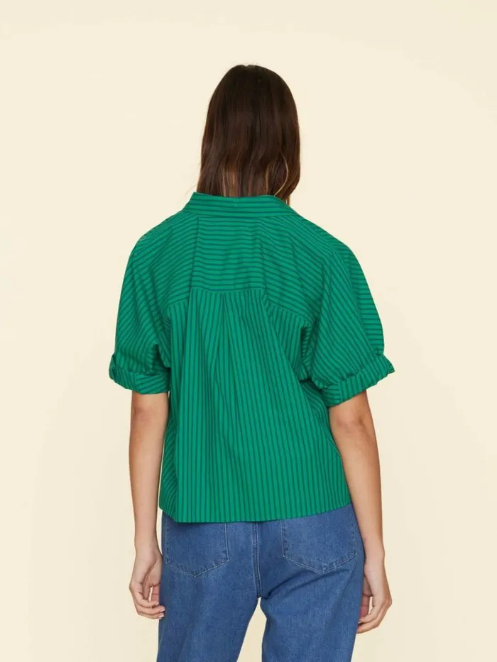 Women Shirts Xirena Pine Blue Teddy Shirt