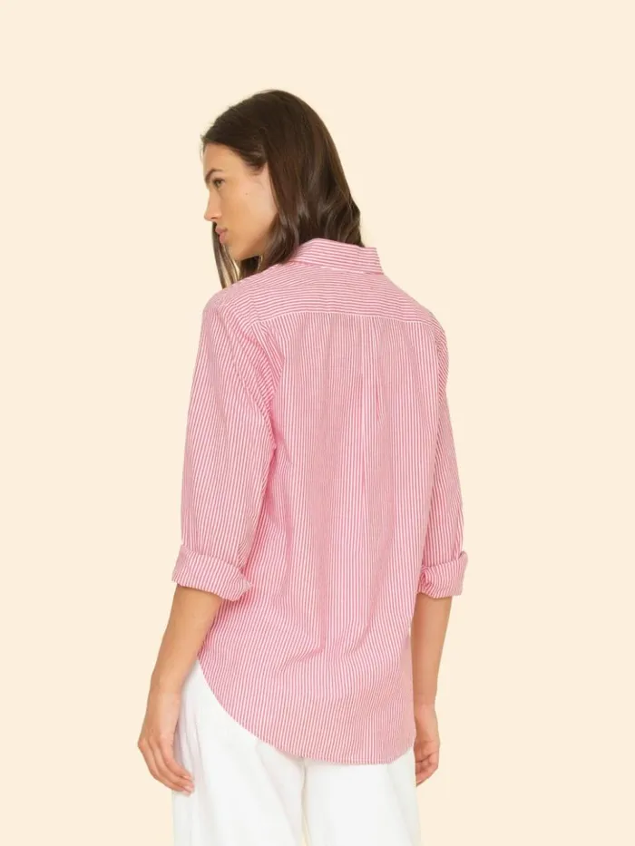 Women Shirts Xirena Red White Beau Shirt