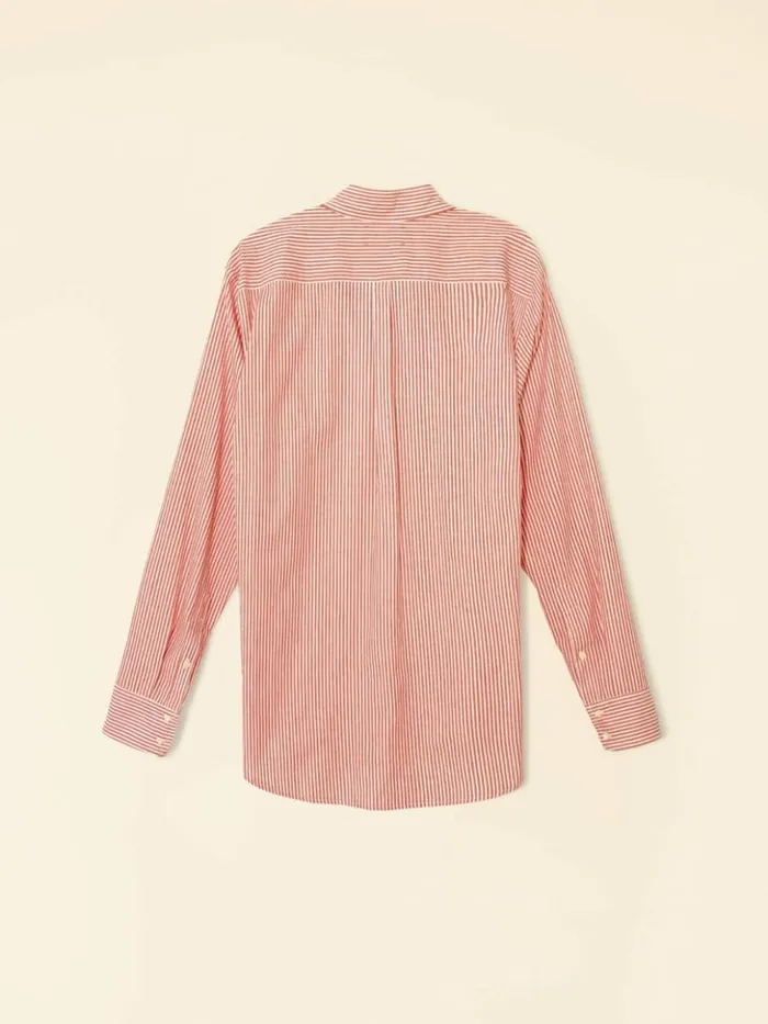 Women Shirts Xirena Red White Beau Shirt