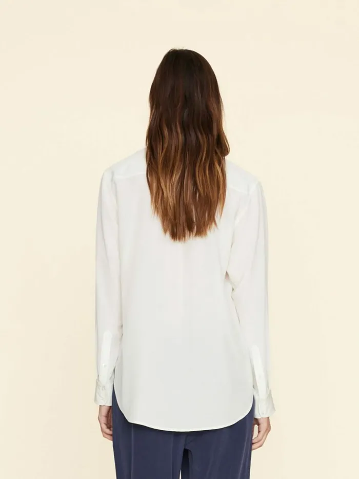 Women Shirts Xirena White Agate Beau Silk Shirt