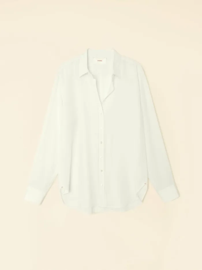 Women Shirts Xirena White Agate Beau Silk Shirt