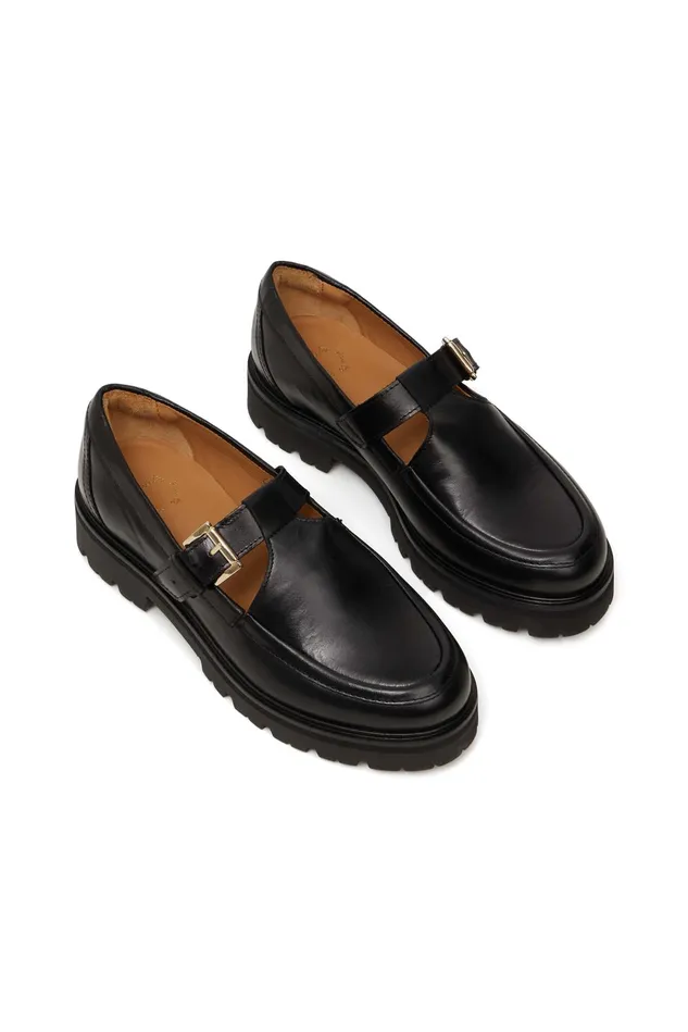 Women Shoes Phany Noir Mary Jane Cuir Noir Des Petits Hauts Shoes and Socks