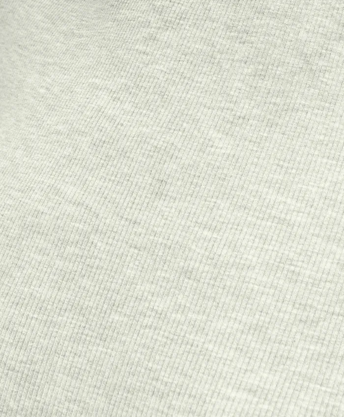 Women Short Sleeve Ribbed Jersey Crewneck Tee Grey Heather Brooks Brothers Blouses and Shirts