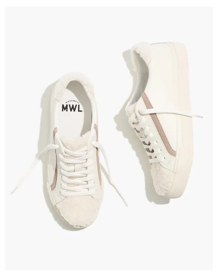 Women Sidewalk Low Top Sneakers In Leather Ashen Silver Multi Madewell Sneakers
