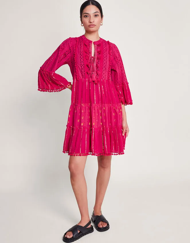 Women Sidney Metallic Kaftan Pink Monsoon Dresses