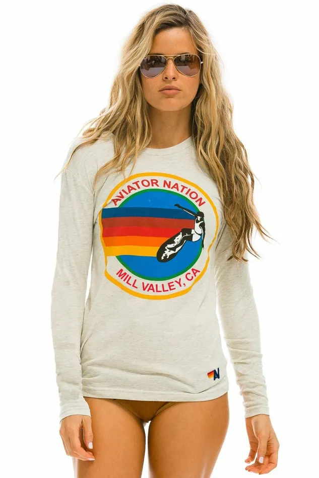 Women SIGNATURE MILL VALLEY LONG SLEEVE TEE 8211 VINTAGE WHITE Aviator Nation UnisexTees Women SIGNATURE MILL VALLEY LONG SLEEVE TEE 8211 VINTAGE WHITE Aviator Nation UnisexTees