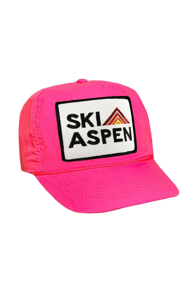 Women SKI ASPEN 8211 VINTAGE NYLON TRUCKER HAT Aviator Nation TruckerHats