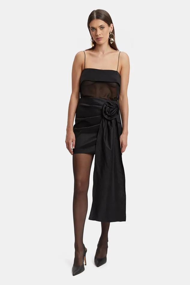 Women Skirts Bardot Carsen Flower Skirt In Black Black
