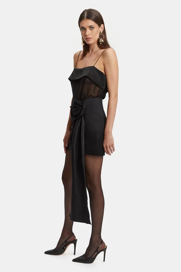 Women Skirts Bardot Carsen Flower Skirt In Black Black Women Skirts Bardot Carsen Flower Skirt In Black Black