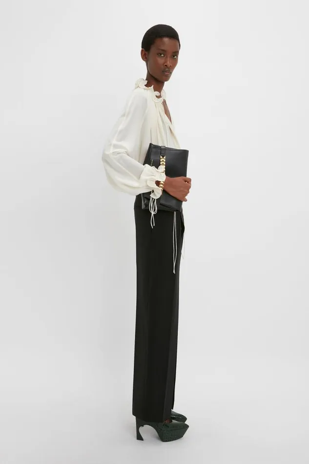 Women Skirts Victoria Beckham Wrap Front Tailored Skirt In Black