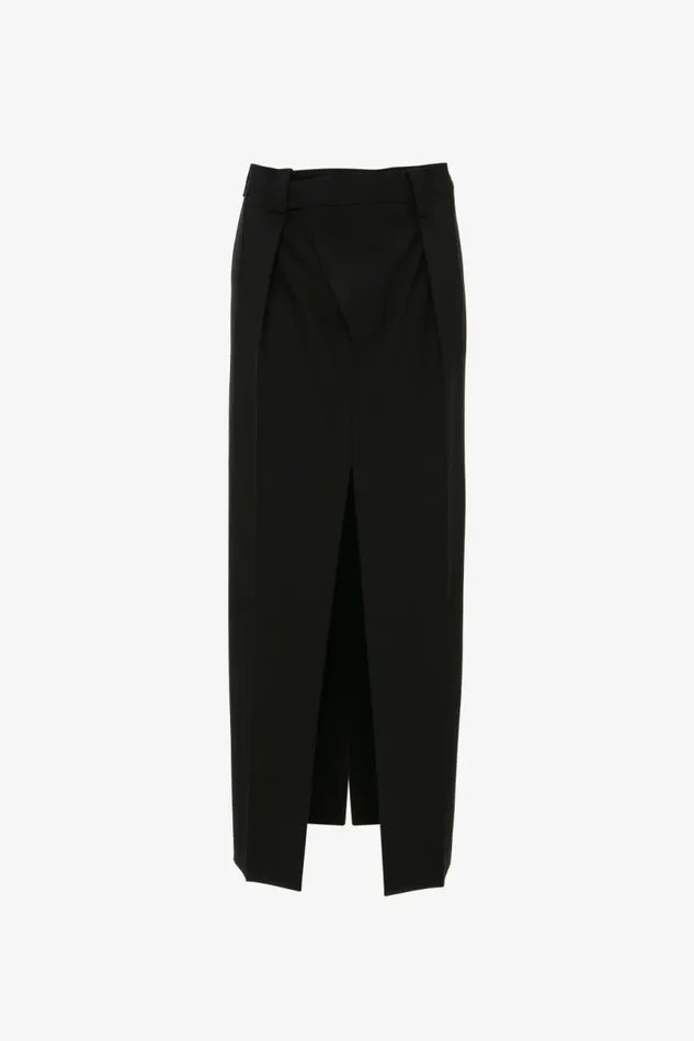 Women Skirts Victoria Beckham Wrap Front Tailored Skirt In Black