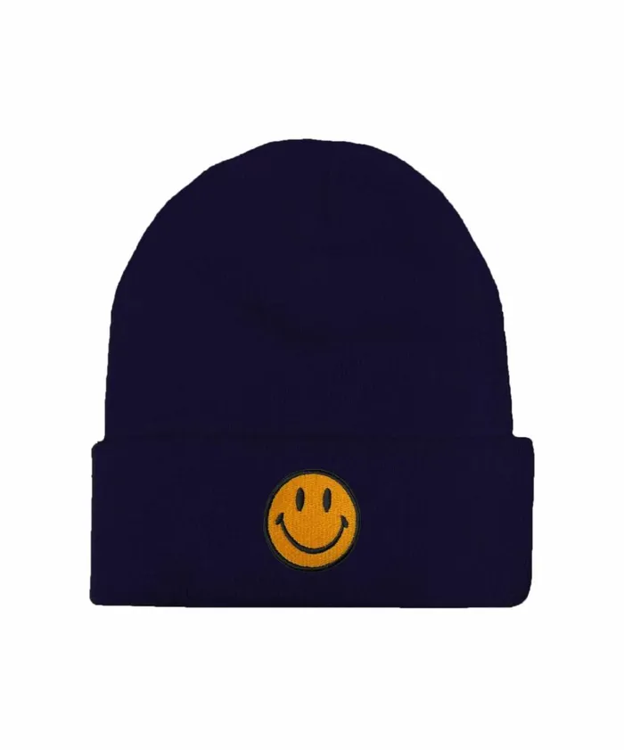 Women SMILEY 2 FULL RIB BEANIE 8211 NAVY Aviator Nation Beanies