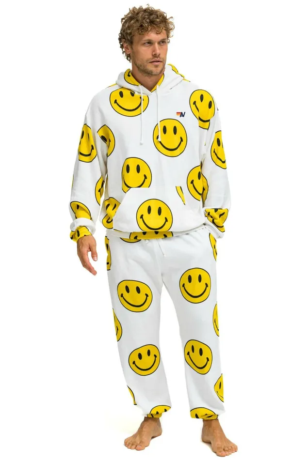 Women SMILEY REPEAT RELAXED PULLOVER HOODIE 8211 WHITE Aviator Nation Hoodies Women SMILEY REPEAT RELAXED PULLOVER HOODIE 8211 WHITE Aviator Nation Hoodies