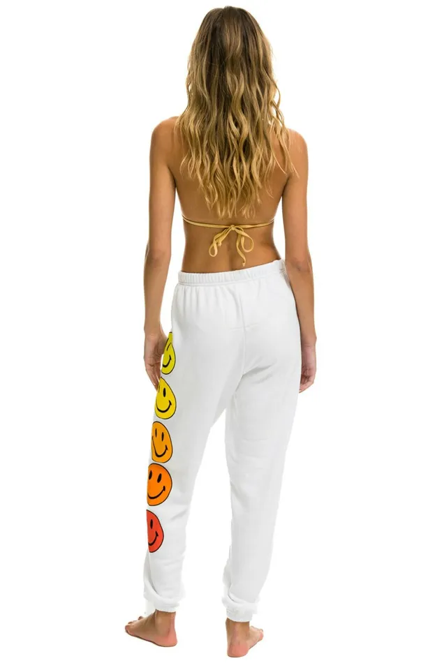 Women SMILEY SUNSET WOMENS SWEATPANTS 8211 WHITE Aviator Nation Sweatpants Women SMILEY SUNSET WOMENS SWEATPANTS 8211 WHITE Aviator Nation Sweatpants