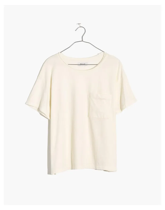 Women Softfade Cotton Oversized Pocket Tee Lighthouse Madewell Tees Women Softfade Cotton Oversized Pocket Tee Lighthouse Madewell Tees