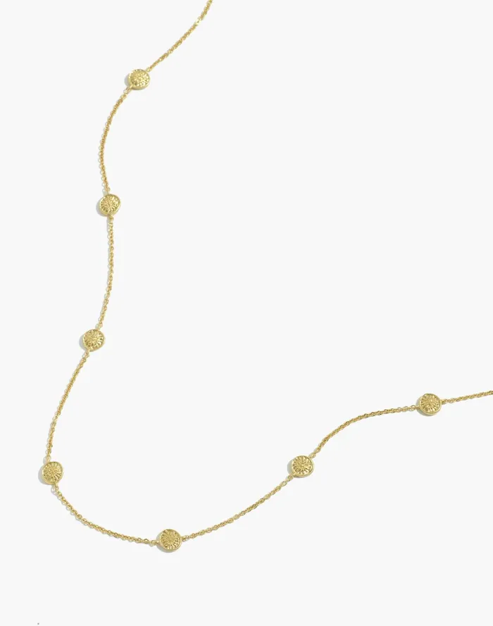 Women Solar Station Necklace Vintage Gold Madewell Necklaces