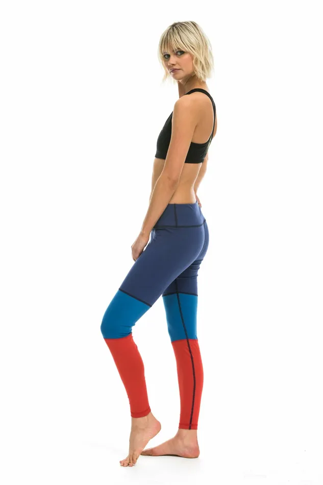Women SPRINTER FULL LENGTH LEGGINGS 8211 POSEIDON CARIBBEAN RED Aviator Nation Leggings Women SPRINTER FULL LENGTH LEGGINGS 8211 POSEIDON CARIBBEAN RED Aviator Nation Leggings