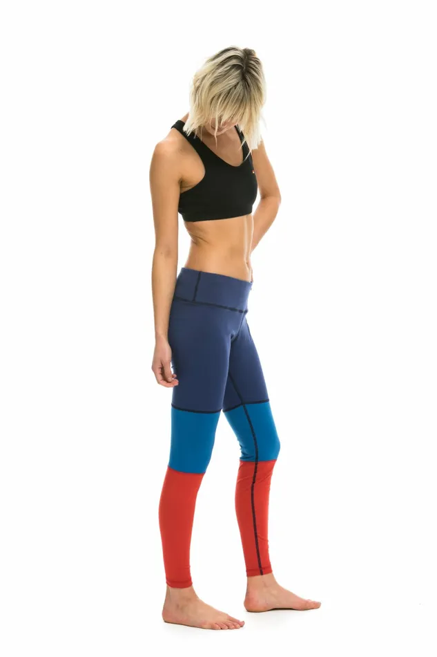 Women SPRINTER FULL LENGTH LEGGINGS 8211 POSEIDON CARIBBEAN RED Aviator Nation Leggings Women SPRINTER FULL LENGTH LEGGINGS 8211 POSEIDON CARIBBEAN RED Aviator Nation Leggings