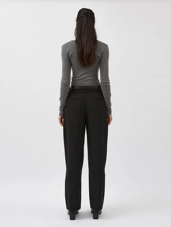 Women St Agni 8211 Organic Cotton Long Sleeve Top In Pewter Grey The UNDONE Tops