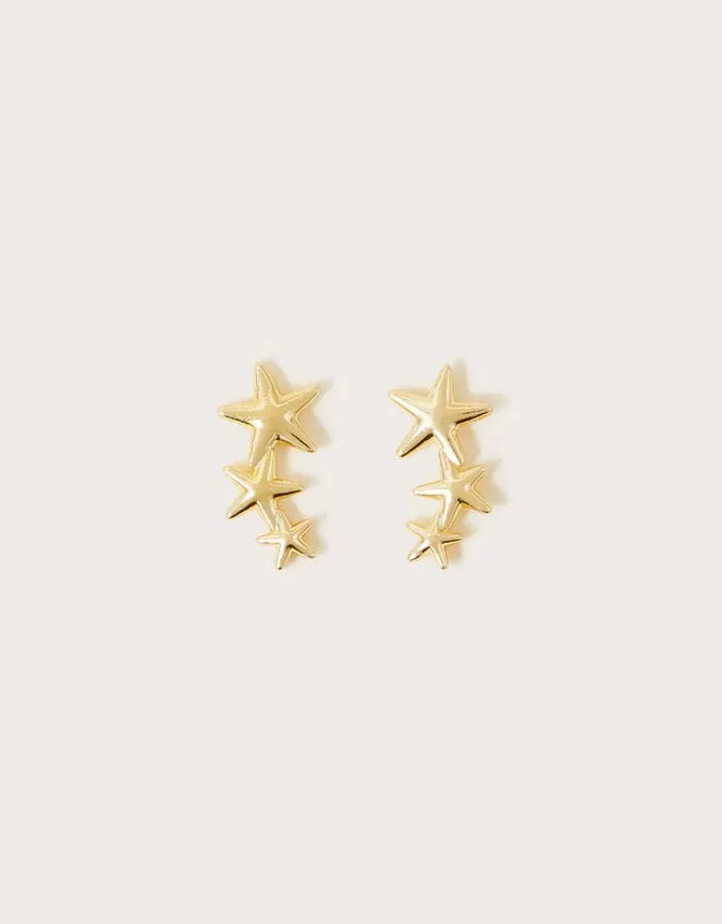 Women Star Trio Stud Earrings Monsoon Jewellery and Hair
