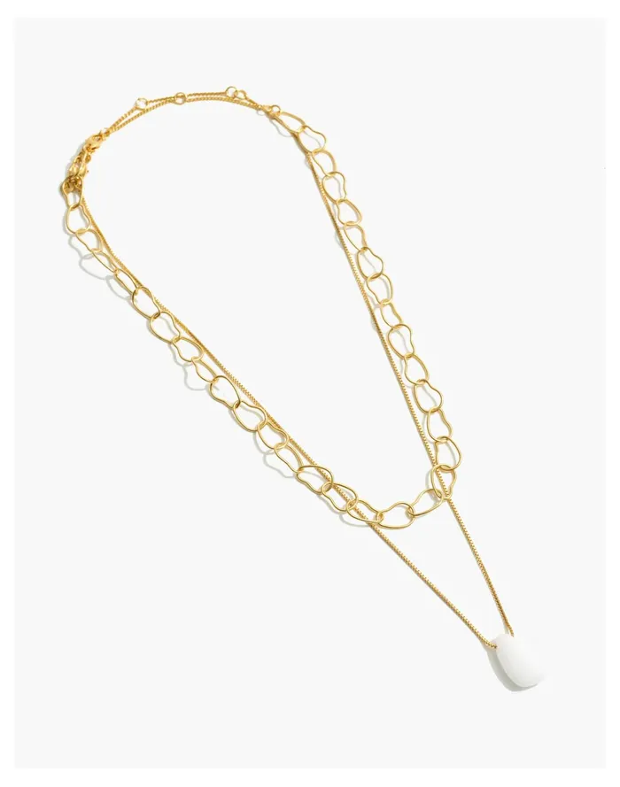 Women Stone Collection Jade Pendant Necklace Set White Jade Madewell Necklaces Women Stone Collection Jade Pendant Necklace Set White Jade Madewell Necklaces