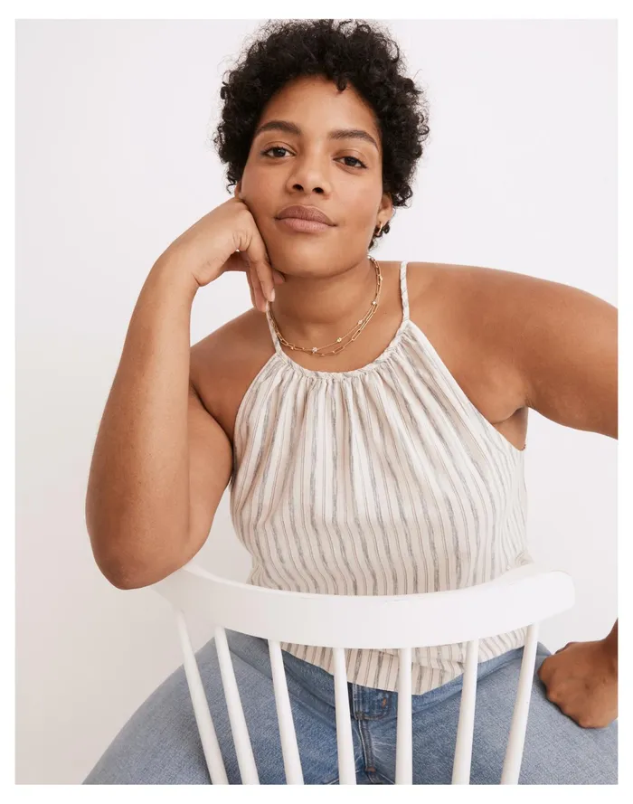 Women Striped Cutaway Tank Top Ikat Stripe Madewell Tops and Shirts Women Striped Cutaway Tank Top Ikat Stripe Madewell Tops and Shirts