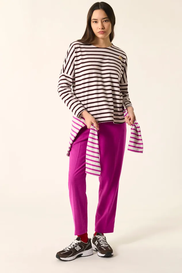 Women Striped Jumper Filly EcruOurs Marinire Coton cru Et Marron Des Petits Hauts TShirts and Sweatshirts Women Striped Jumper Filly EcruOurs Marinire Coton cru Et Marron Des Petits Hauts TShirts and Sweatshirts