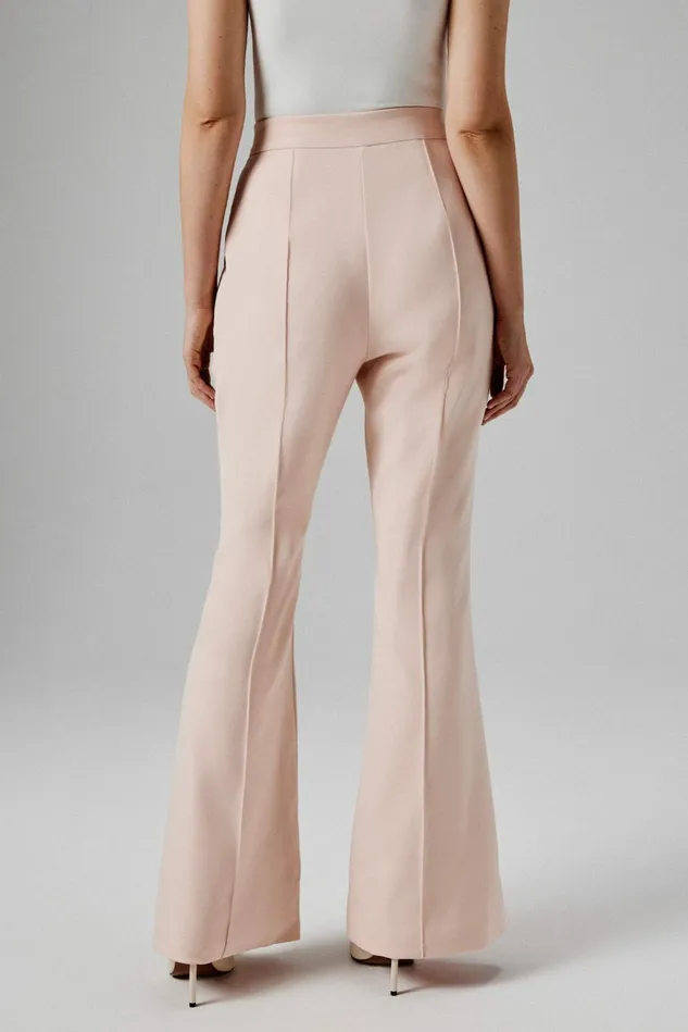 Women Suiting Lavish Alice EMELIE Tailored Fit And Flare Trousers In Light Pink Light Pink